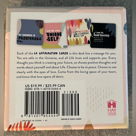 Love Yourself Affirmation Cards, Louise Hay - Picture 2 of 2